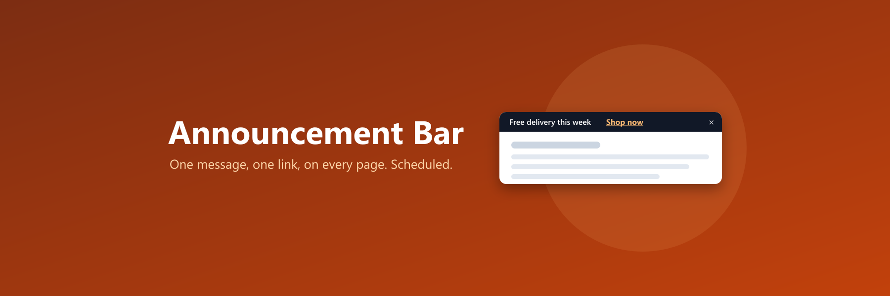 Announcement Bar banner