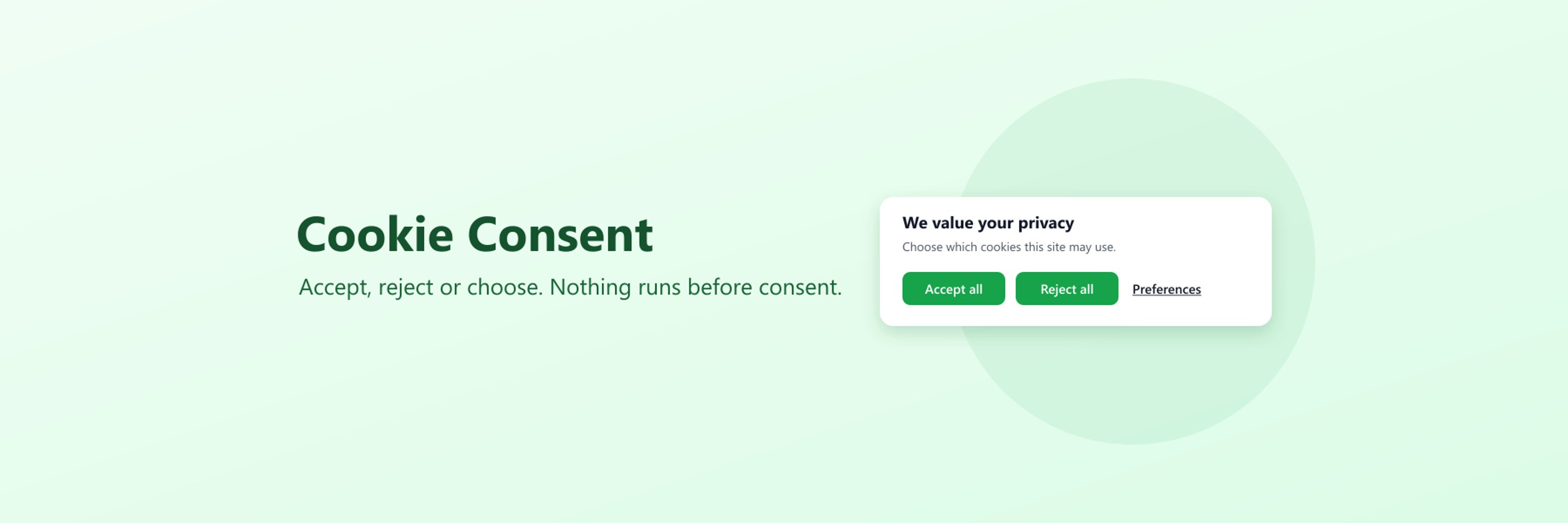 Cookie Consent banner