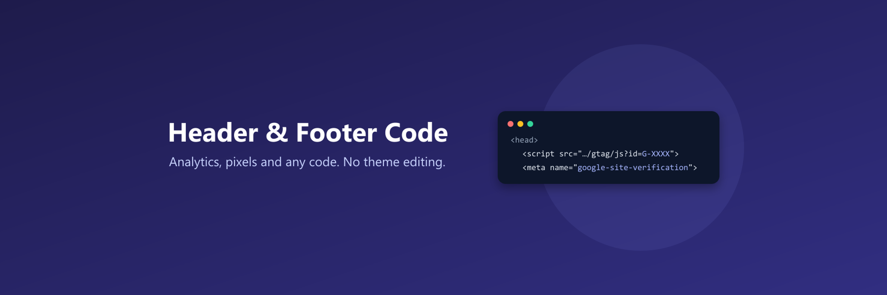 Header & Footer Code banner